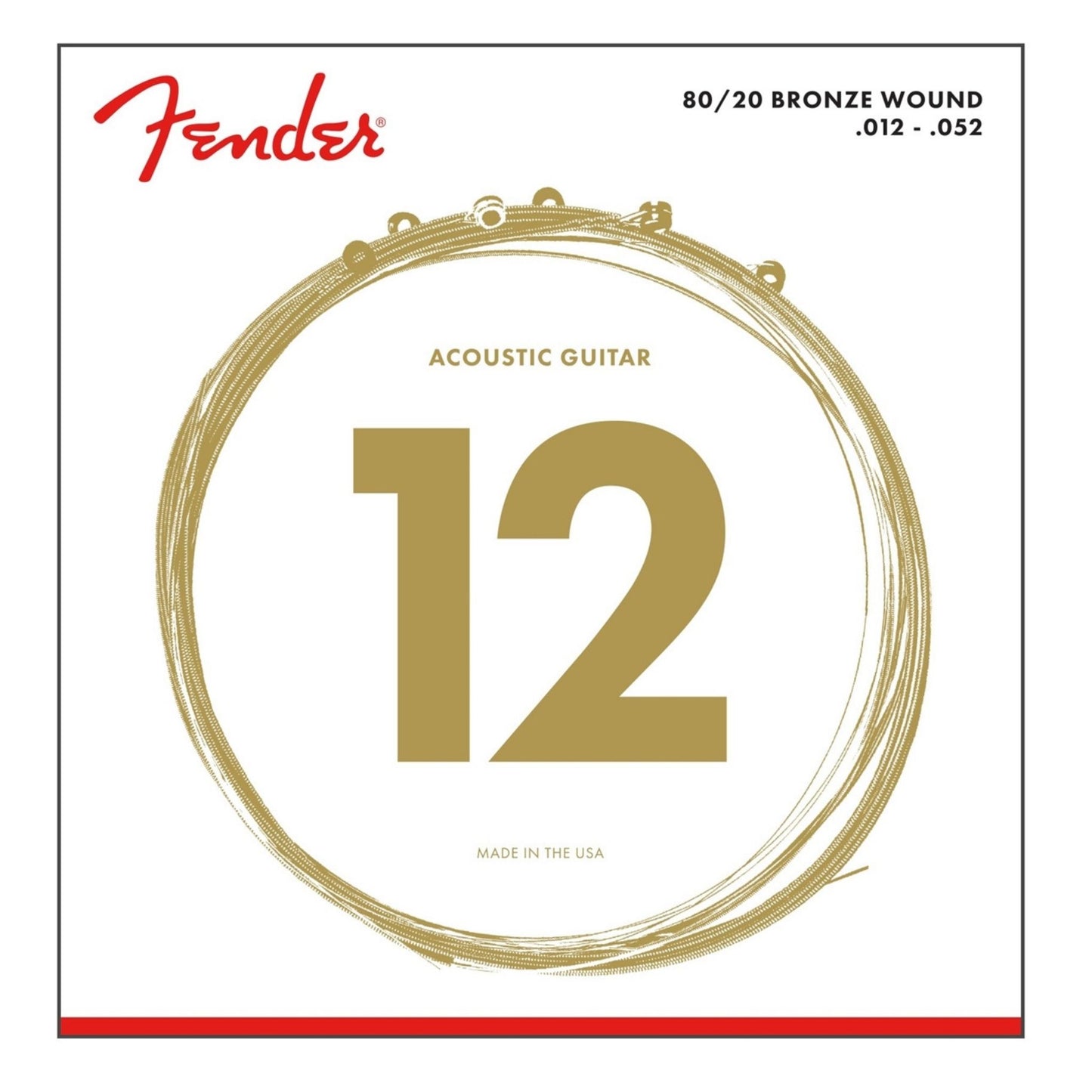 Fender 70L 80/20 Bronze Light Akustik Gitar Teli - (12-.52)