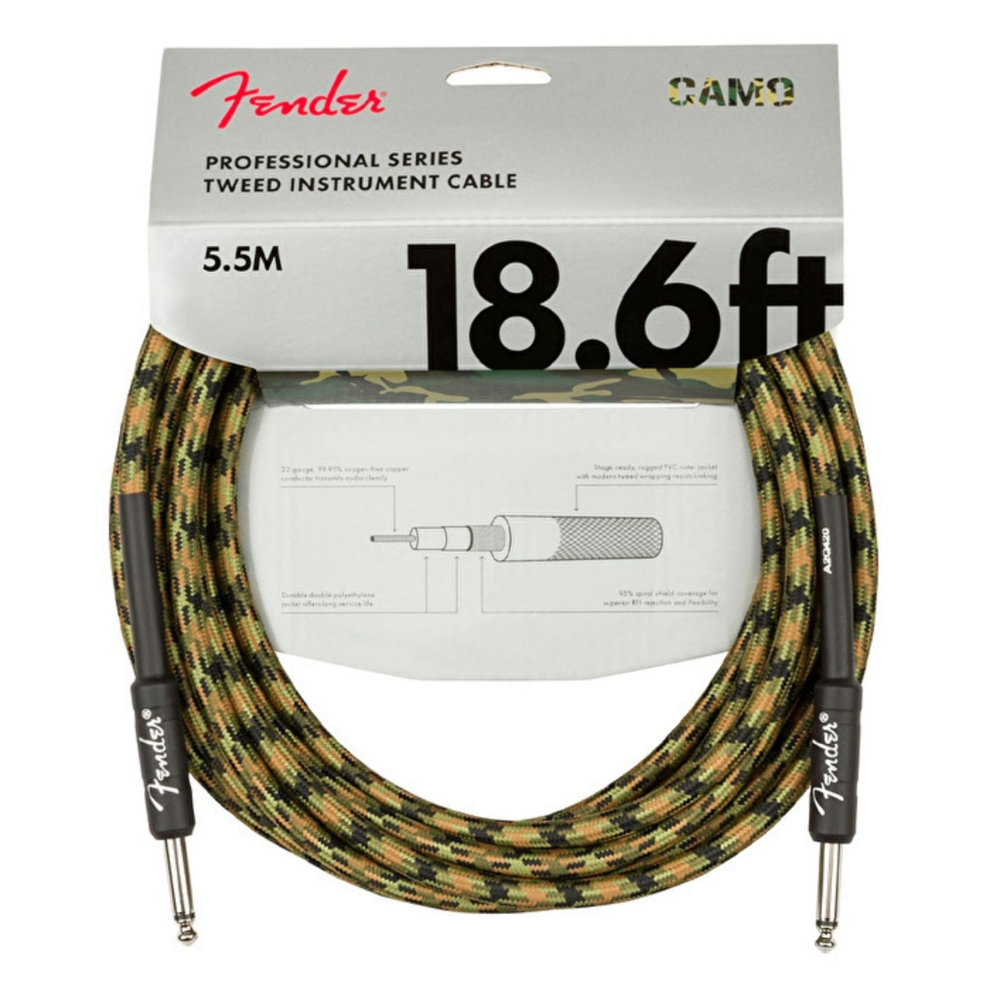 Fender Professional Series Camo Enstrüman Kablosu