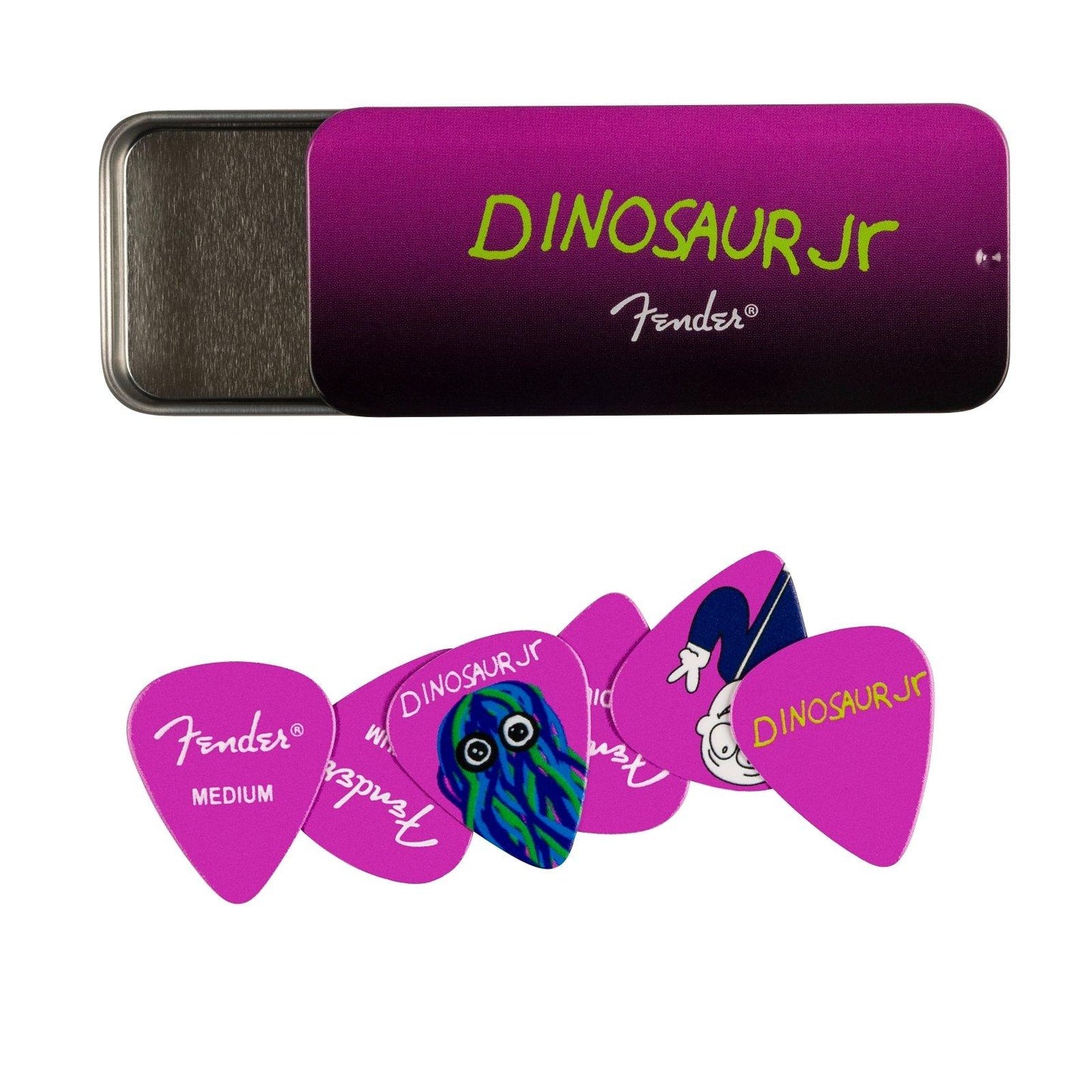 Fender J Mascis Dinosaur Jr. Pick Tin Pena (6’lı Paket)