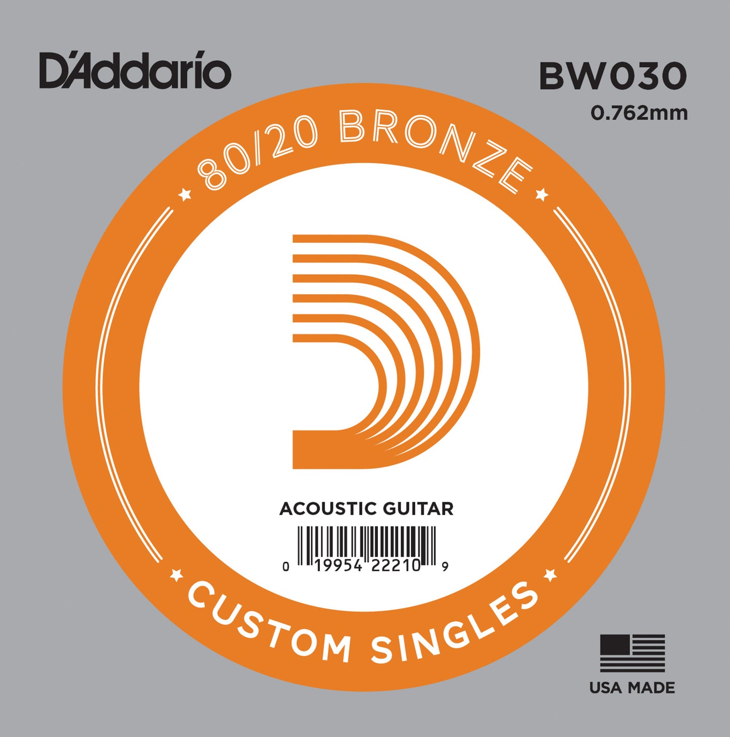 D'Addario 80/20 Bronze Akustik Gitar Tek Tel (30)