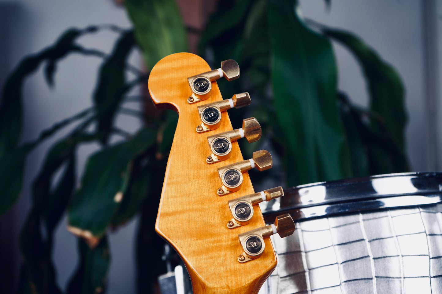 Sx Stratocaster Gold Vintage Series Custom Elektro Gitar (2.El)