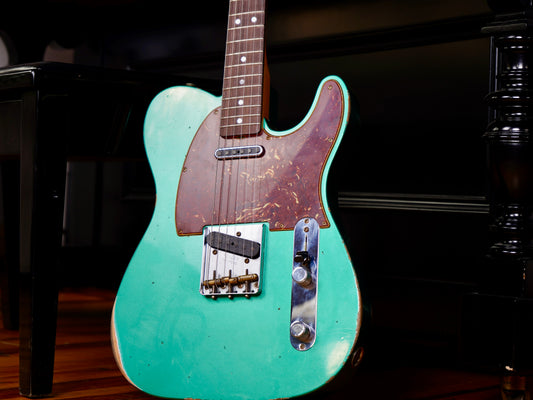 Fender Custom Shop 1964 Telecaster Relic Faded Aged British Racing Green Elektro Gitar (2.El)