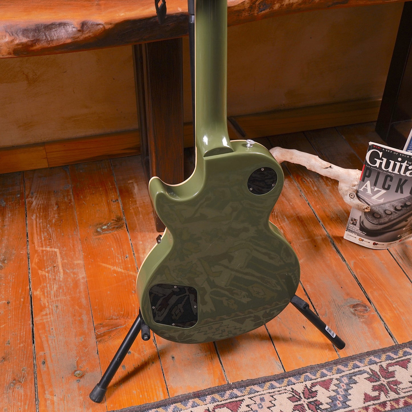 Gibson Les Paul Standard '60s Plain Top Exclusive Elektro Gitar - Olive Drab Gloss (2.El)