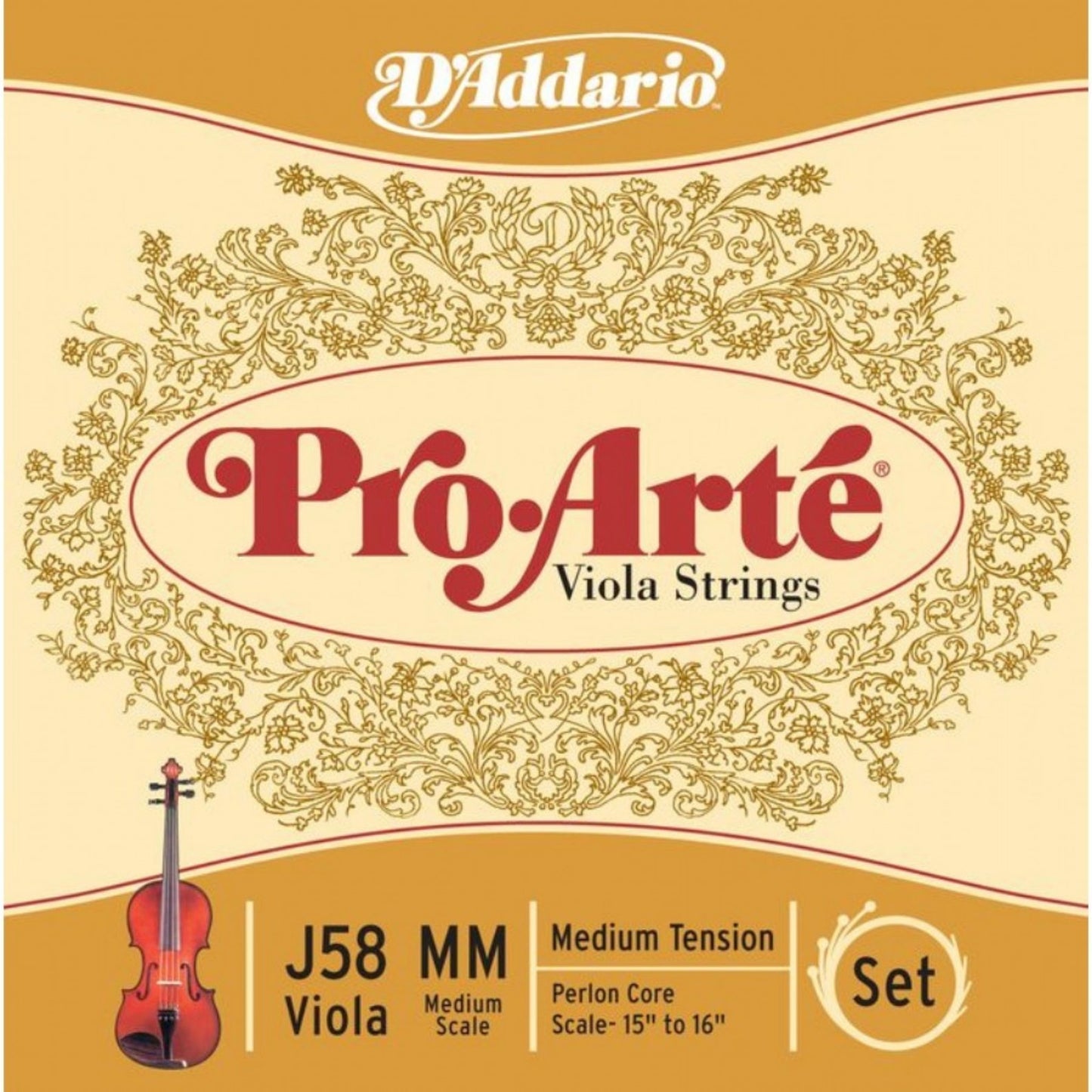 D'Addario J58 Pro-Arte Viyola Teli - Medium