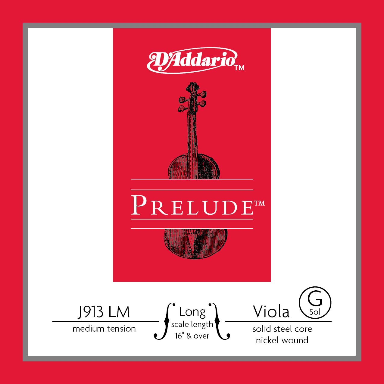D'Addario J913LM Prelude Viyola Teli