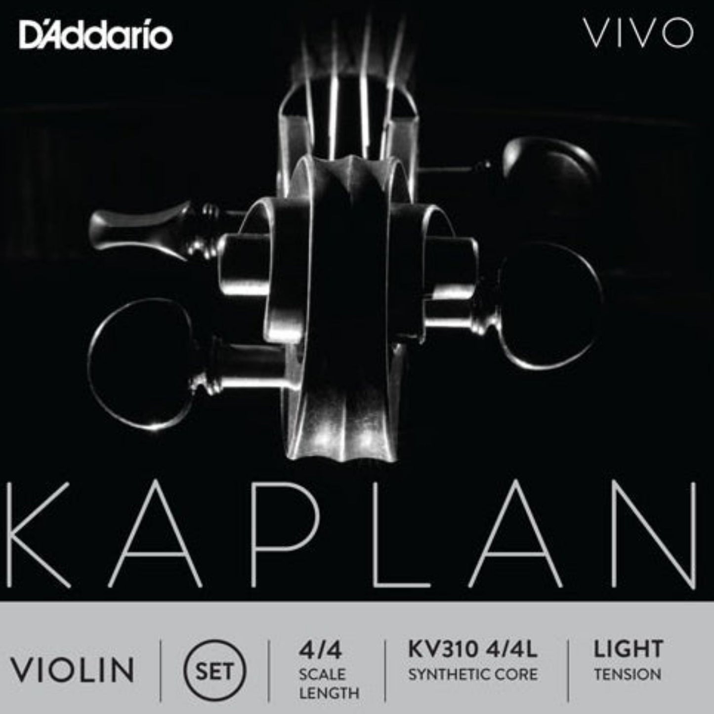 D'Addario KV310L Kaplan 4/4 Keman Teli - Light