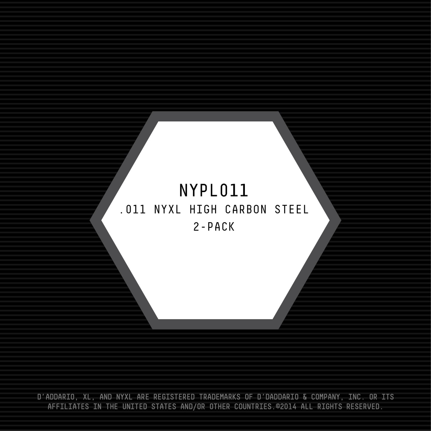 D'Addario NYPL011 NYXL Plain Steel Elektro Gitar Tek Tel (11) (2'li Paket)