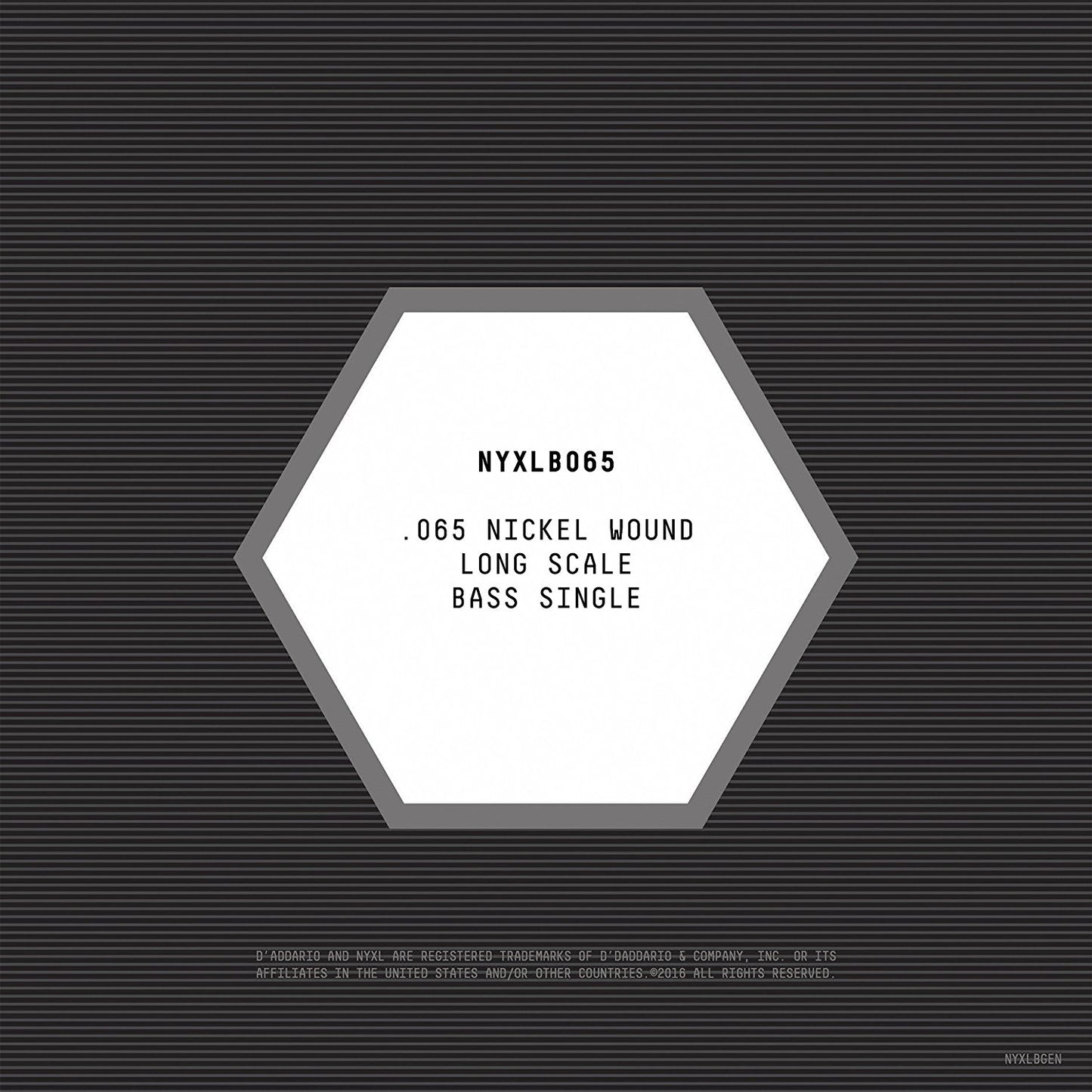 D'Addario NYXLB065 NYXL Nickel Bas Gitar Tek Tel (65)