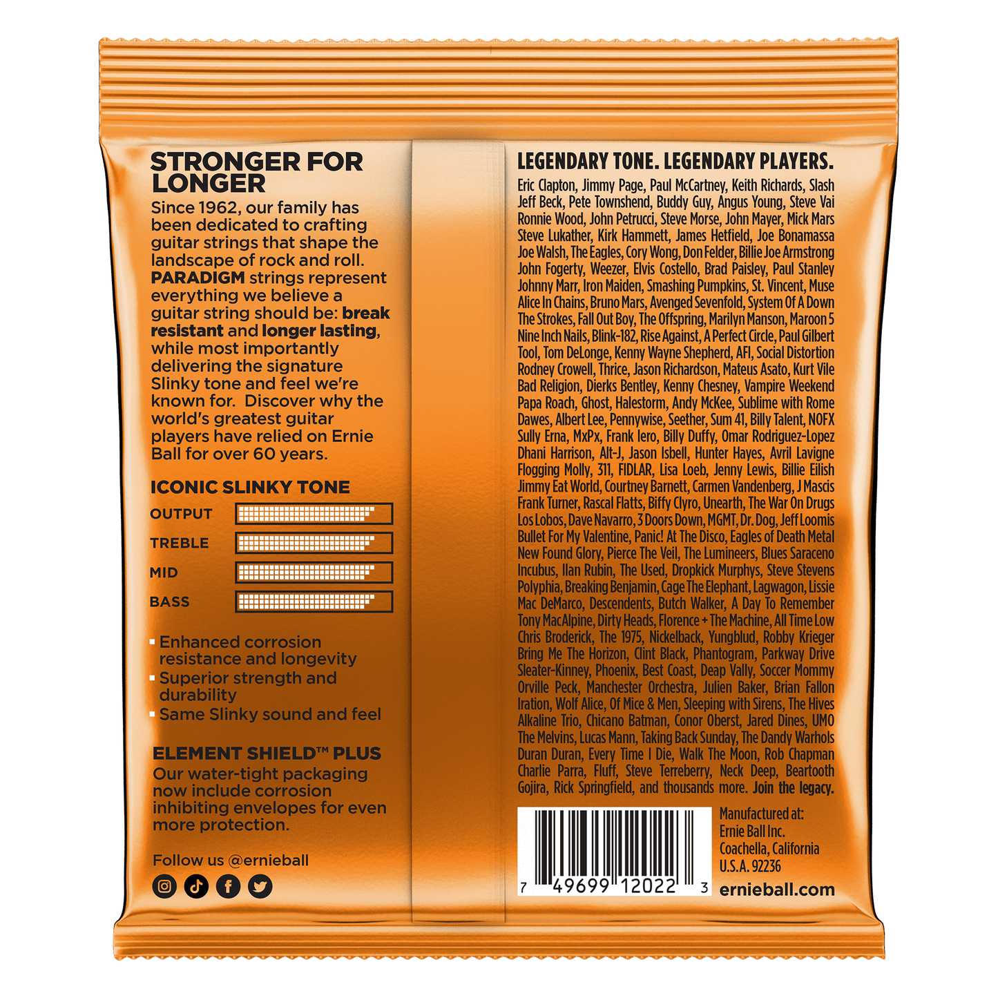 Ernie Ball 2022 Paradigm Hybrid Slinky Elektro Gitar Teli (9-46)