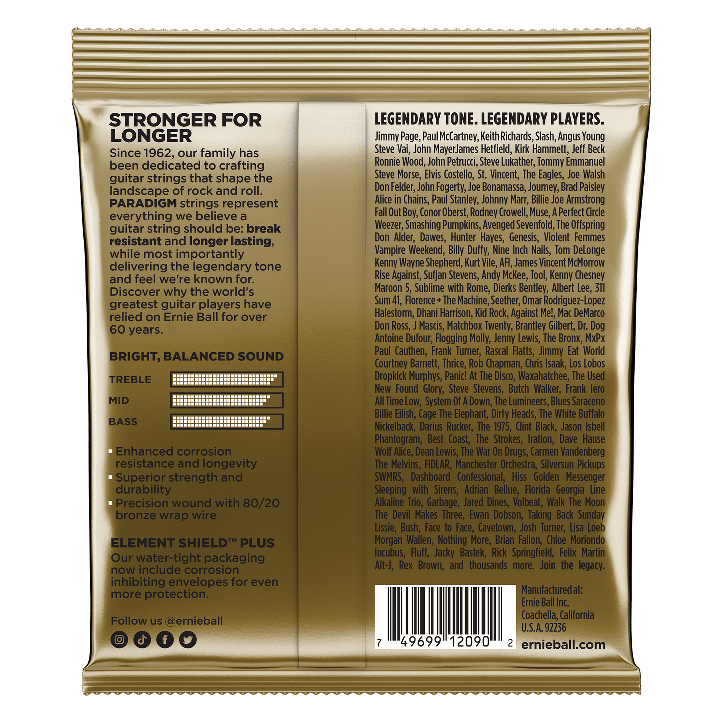 Ernie Ball 2090 Paradigm Extra Light 80/20 Bronze Akustik Gitar Teli (10-50)