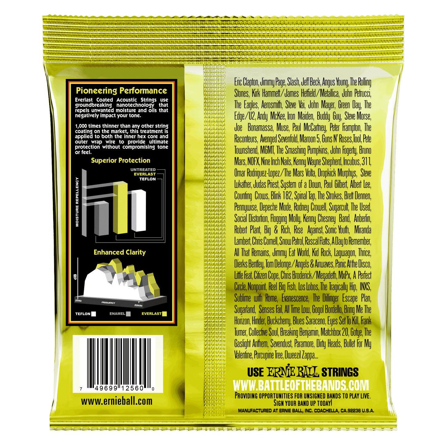 Ernie Ball 2560 Everlast 80/20 Bronze Extra Light Akustik Gitar Teli (10-50)