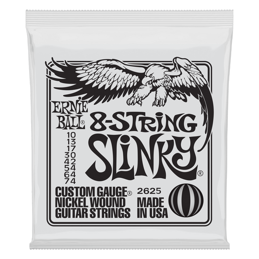 Ernie Ball 2625 8-String Slinky Nickel Wound Elektro Gitar Teli (10-74)