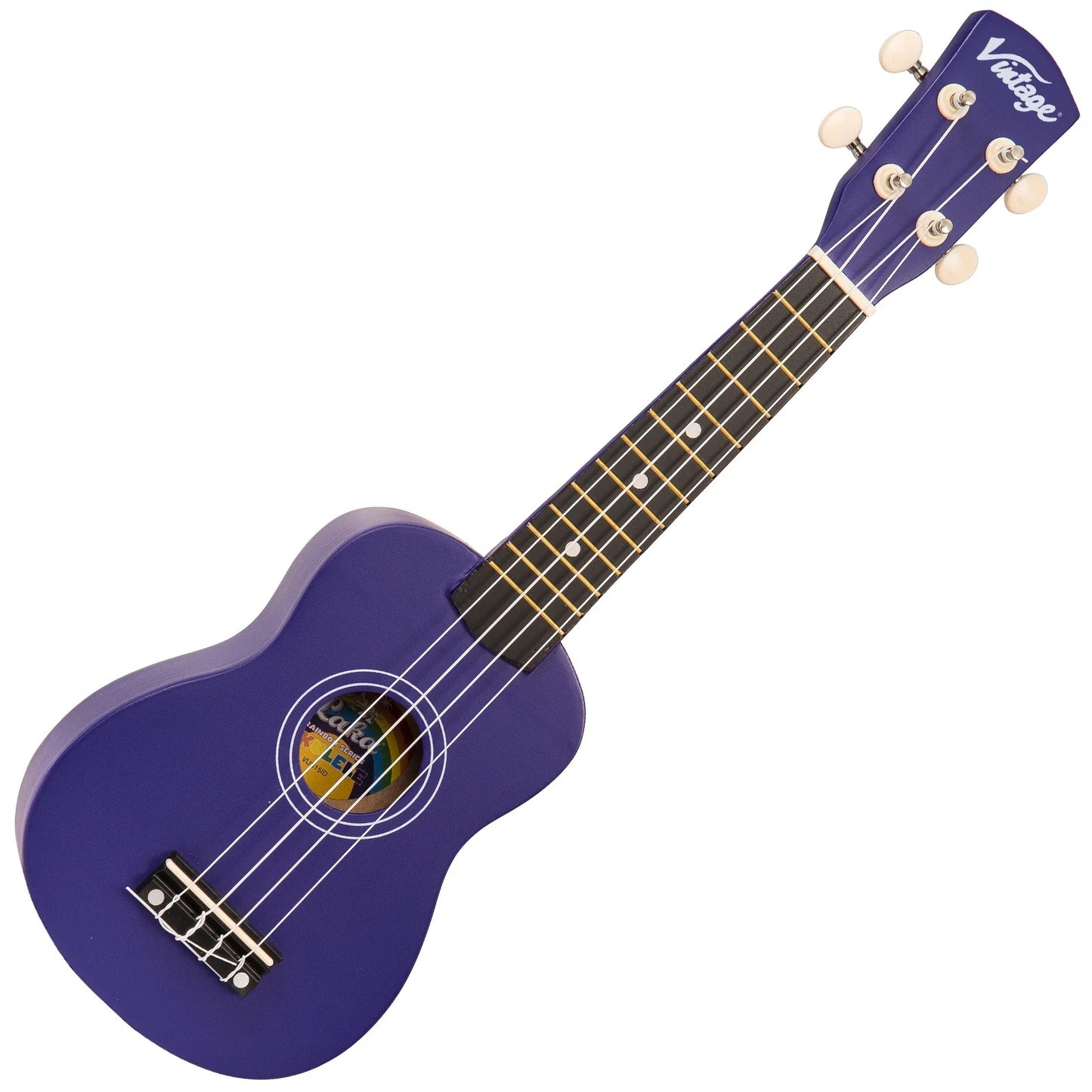 Vintage Laka Rainbow Soprano Ukulele - Indigo
