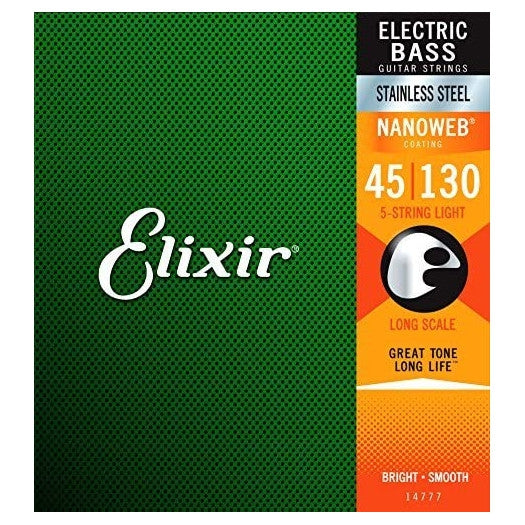 Elixir 14777 Nanoweb Medium 5 Telli Bas Gitar Teli (45-130)