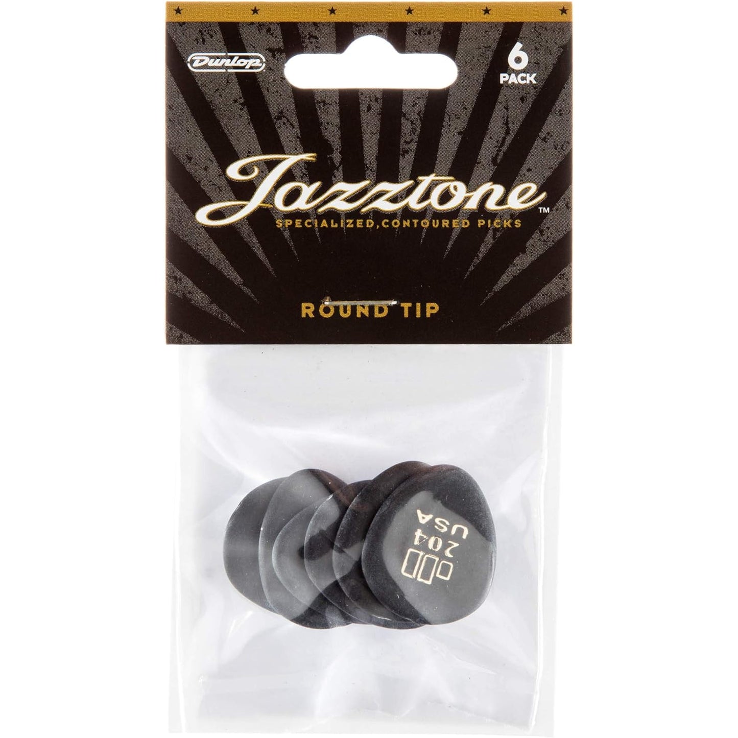 Jim Dunlop 204 JD Jazztones Round Tip Pena (6'lı Paket)