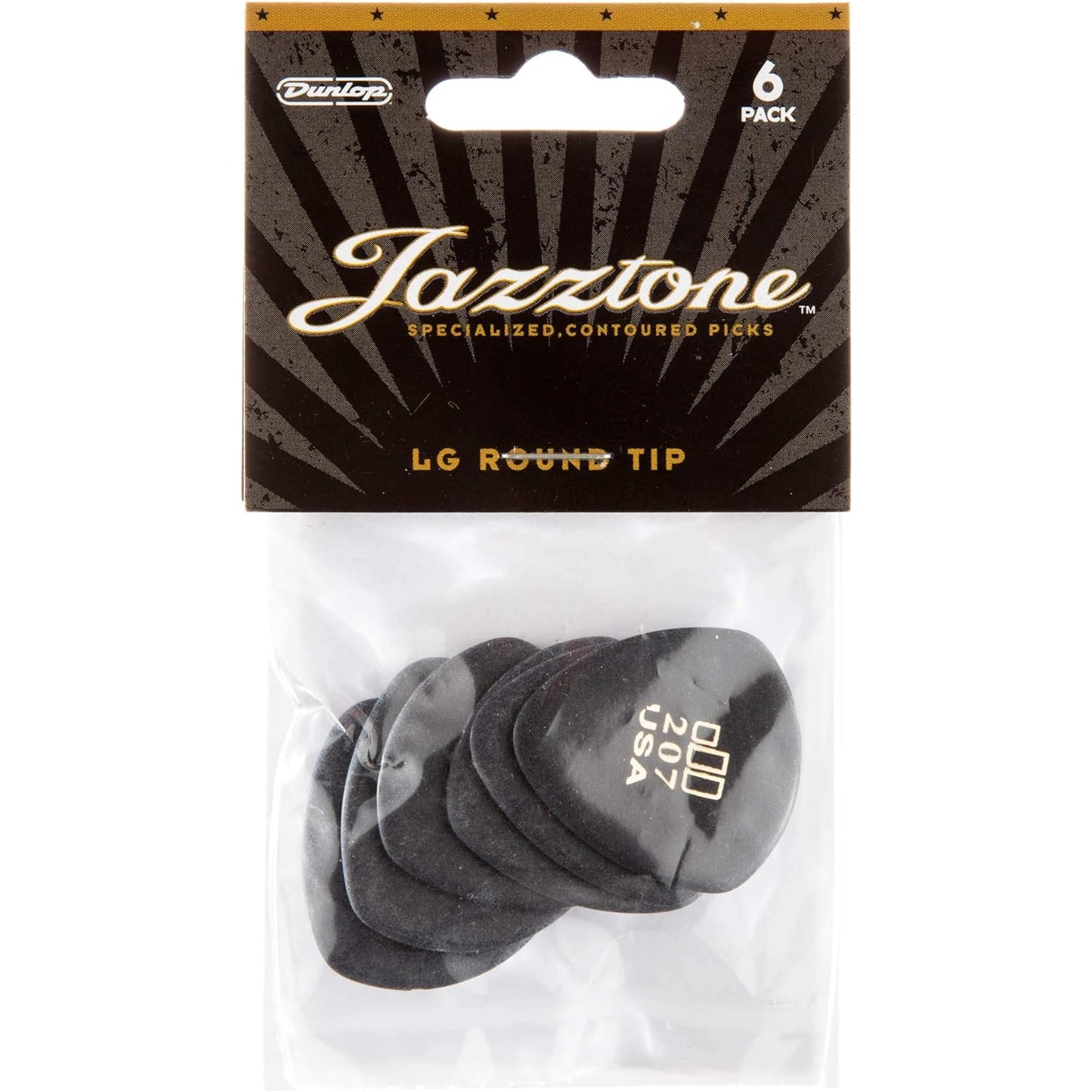 Jim Dunlop 207 JD Jazztones Round Tip Pena (6'lı Paket)