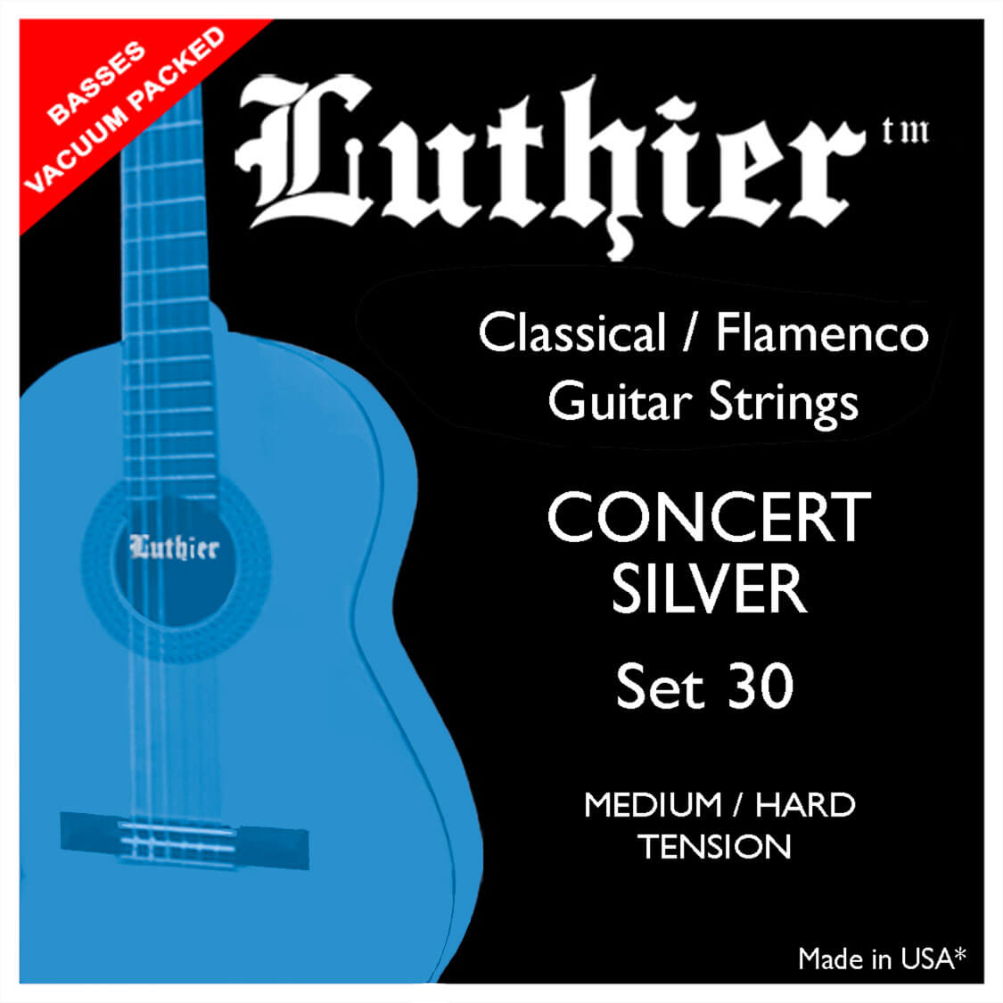 Luthier Concert Silver Set 30 Medium/Hard Klasik Gitar Teli