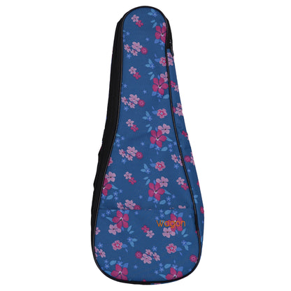 Wagon 03 Serisi Tenor Ukulele Çantası - Hibiskus Mavi