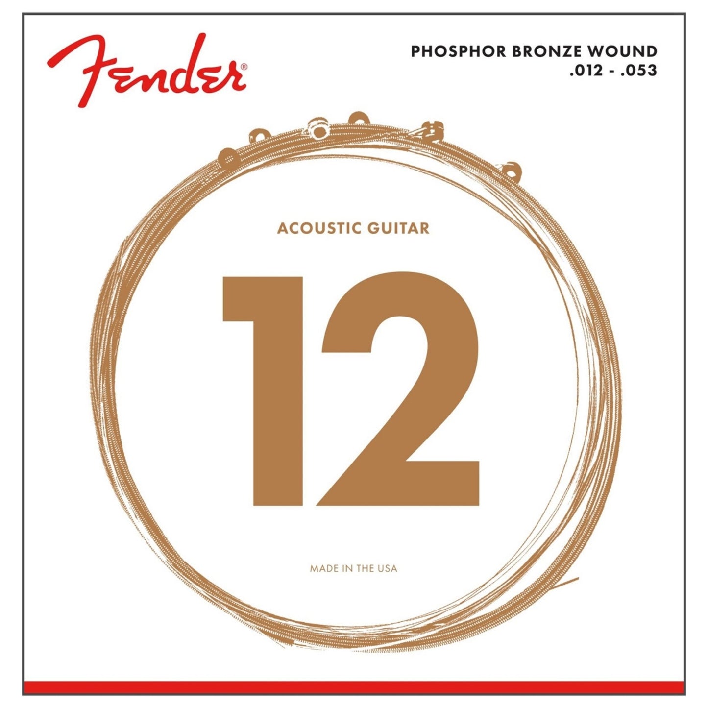 Fender 60L Phosphor Bronze Light Akustik Gitar Teli (12-53)