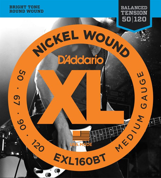 D'Addario EXL160BT XL Nickel 4 Telli Bas Gitar Teli - Medium (50-120)