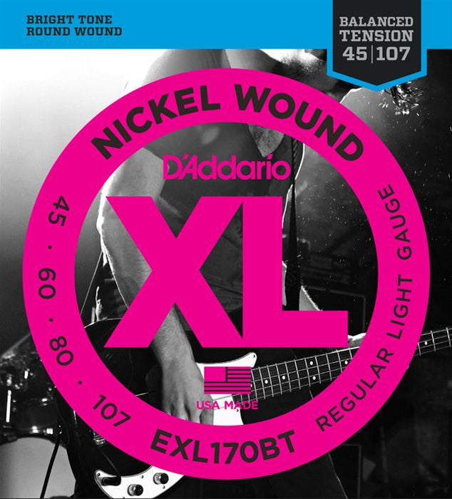 D'Addario EXL170BT XL Nickel 4 Telli Bas Gitar Teli - Regular Light (45-107)