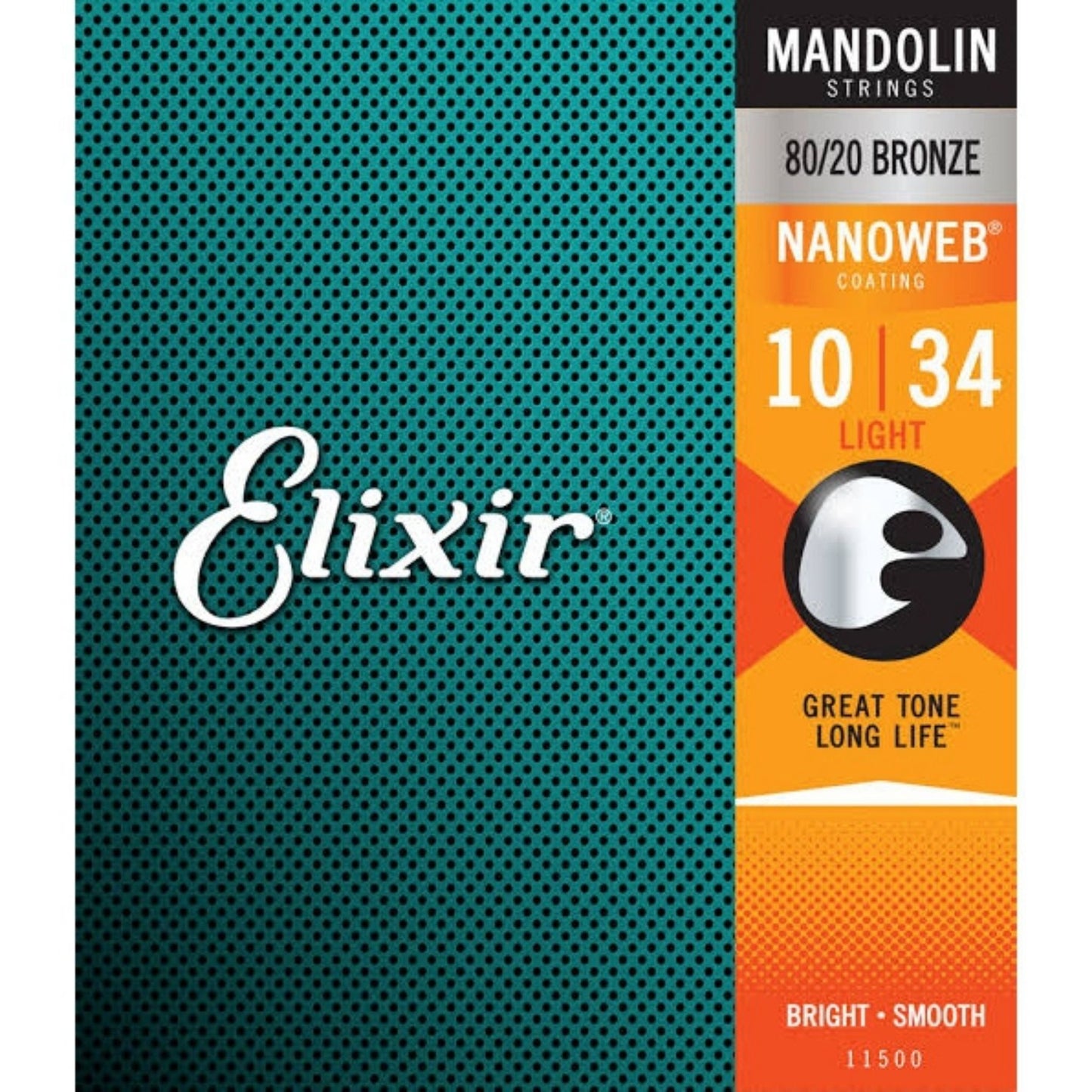 Elixir 11500 Nanoweb 80/20 Bronze Light Mandolin Teli (10-34)