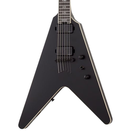 Schecter V-1 SLS Elite Evil Twin Elektro Gitar - Mat Siyah