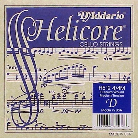 D'Addario H512 Helicore 4/4 Tek Çello Teli (Re)