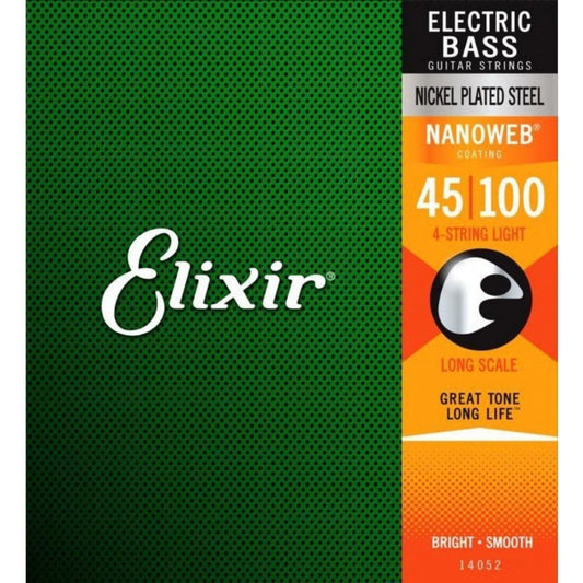 Elixir 14052 Nanoweb Light 4 Telli Bas Gitar Teli (45-100)