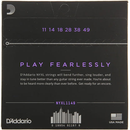 D'Addario NYXL1149 NYXL Nickel Elektro Gitar Teli - Medium (11-49)