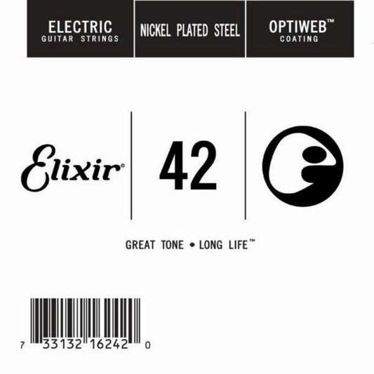 Elixir 16242 Optiweb Tek Elektro Gitar Teli (42)