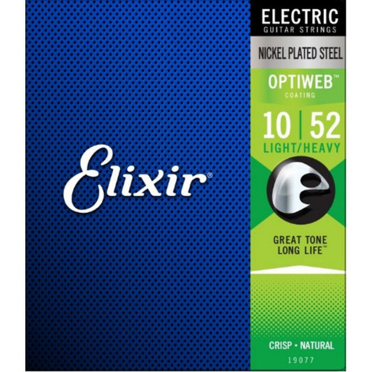 Elixir 19077 Optiweb Light Heavy Elektro Gitar Teli (10-52)