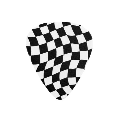 Fender 351 Shape Wavy Checkerboard Pena - Medium (8'li Paket)