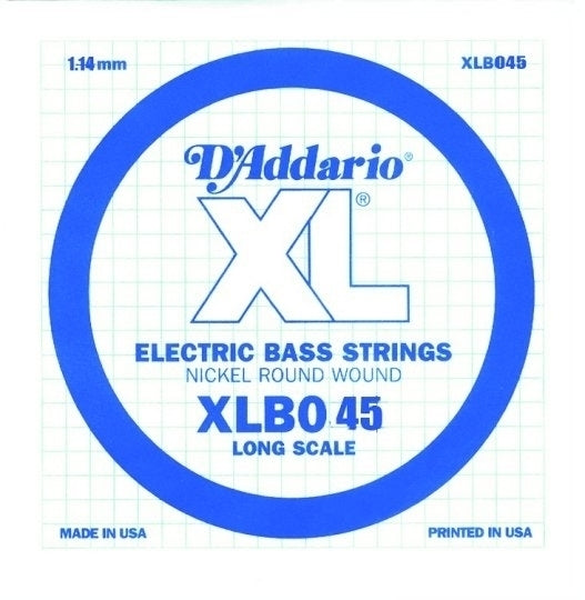 D'Addario XLB045 XL Nickel Bas Gitar Tek Tel (45)