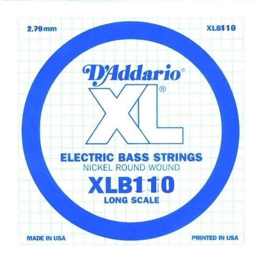 D'Addario XLB110 XL Nickel Bas Gitar Tek Tel (110)