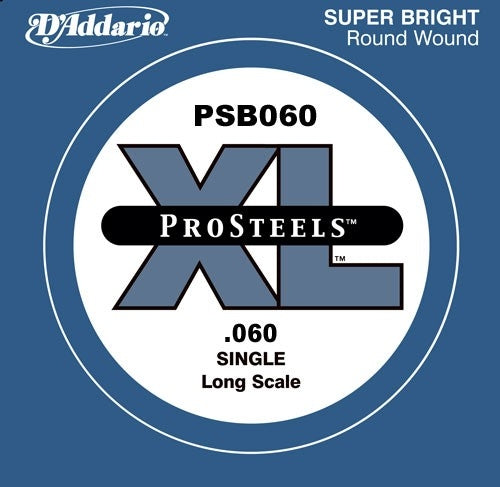 D'Addario PSB060 XL ProSteels Bas Gitar Tek Tel (60)