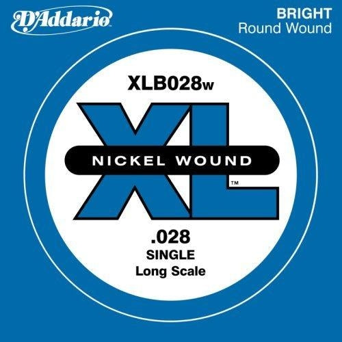 D'Addario XLB028W XL Nickel Bas Gitar Tek Tel (28)