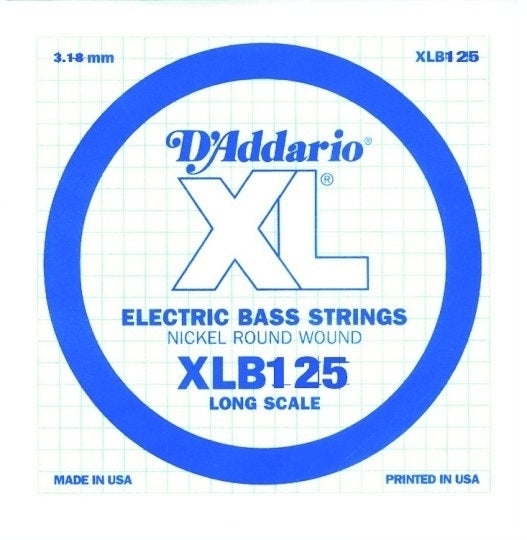 D'Addario XLB125 XL Nickel Bas Gitar Tek Tel (125)