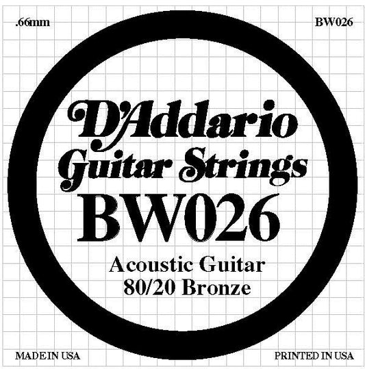 D'Addario 80/20 Bronze Akustik Gitar Tek Tel (26)