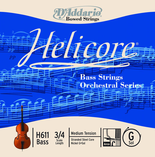 D'Addario H611 Helicore 3/4 Tek Kontrbas Teli - Medium (Sol)