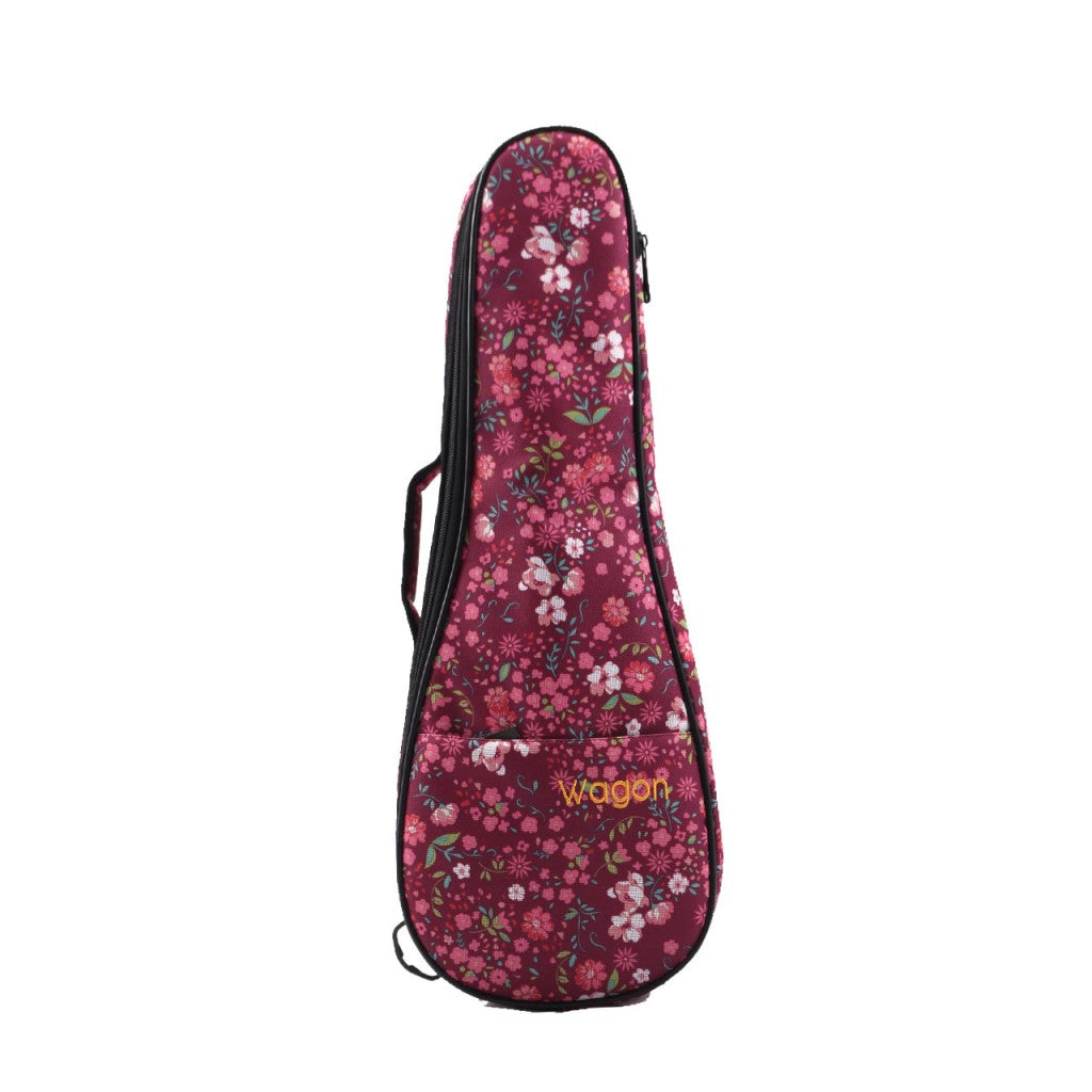 Wagon 03 Serisi Tenor Ukulele Çantası - Pembe Çiçek