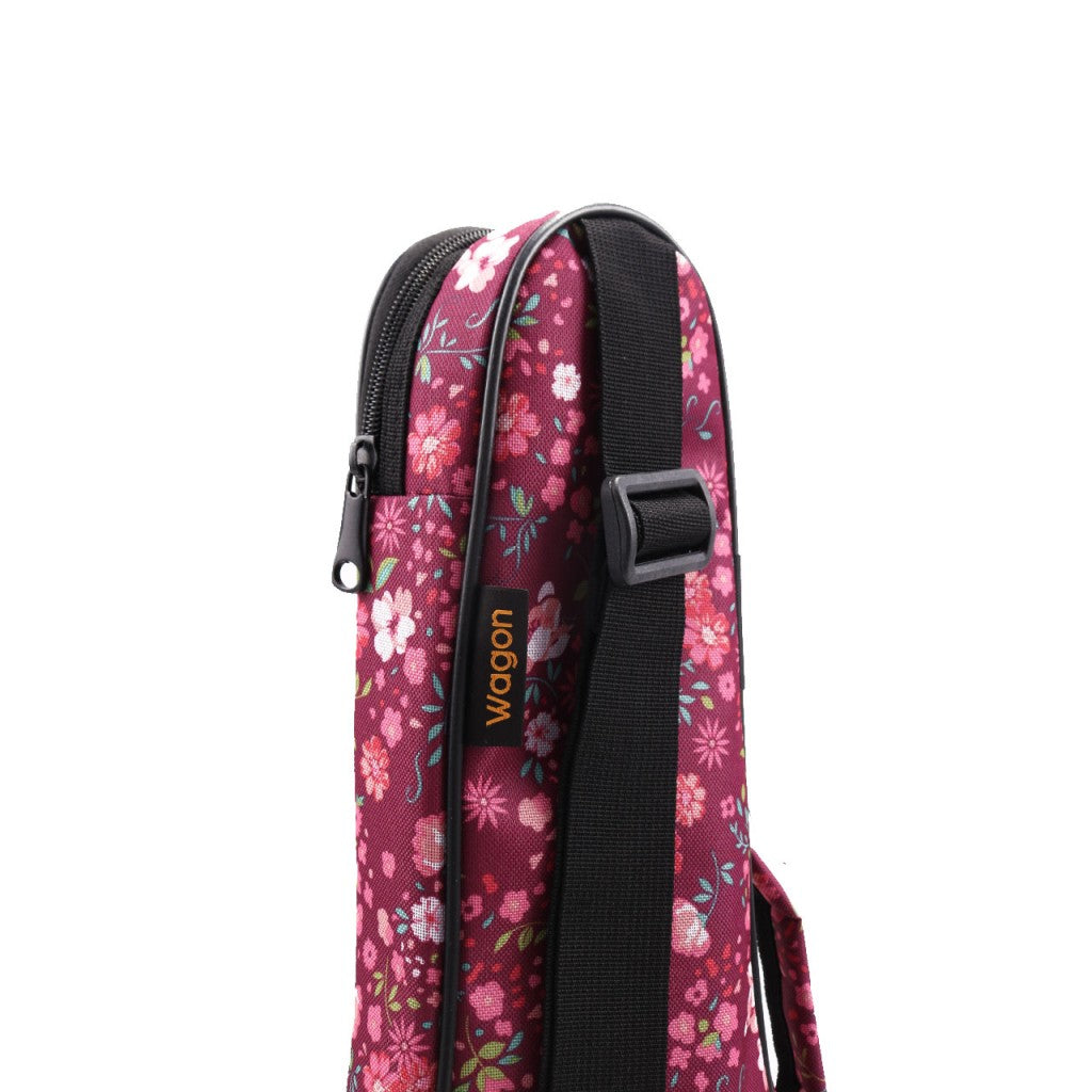Wagon 03 Serisi Soprano Ukulele Çantası - Pembe Çiçek