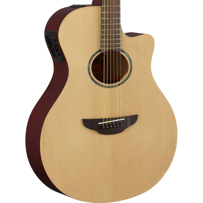 Yamaha APX600 Thinline Cutaway Elektro Akustik Gitar (Natural Satin)