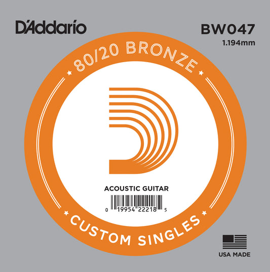 D'Addario 80/20 Bronze Akustik Gitar Tek Tel (47)