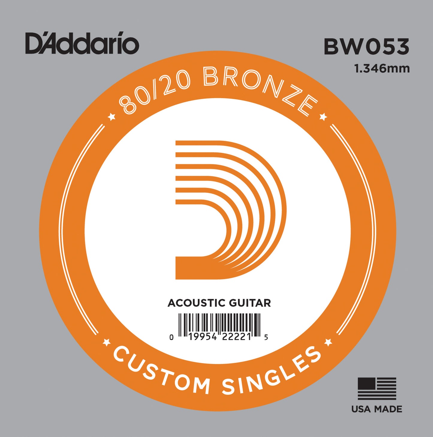 D'Addario 80/20 Bronze Akustik Gitar Tek Tel (53)