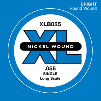 D'Addario XLB055 XL Nickel Bas Gitar Tek Tel (55)