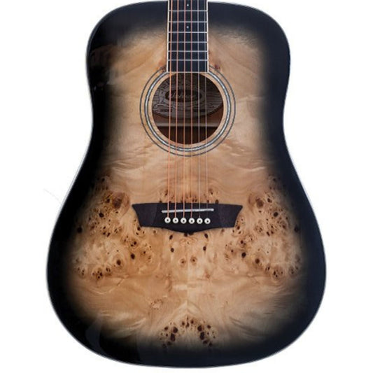 Washburn Deep Forest Burl Black Fade Akustik Gitar