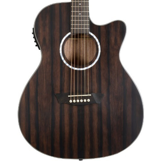 Washburn DFEACE Deep Forest Ebony Ace Elektro Akustik Gitar