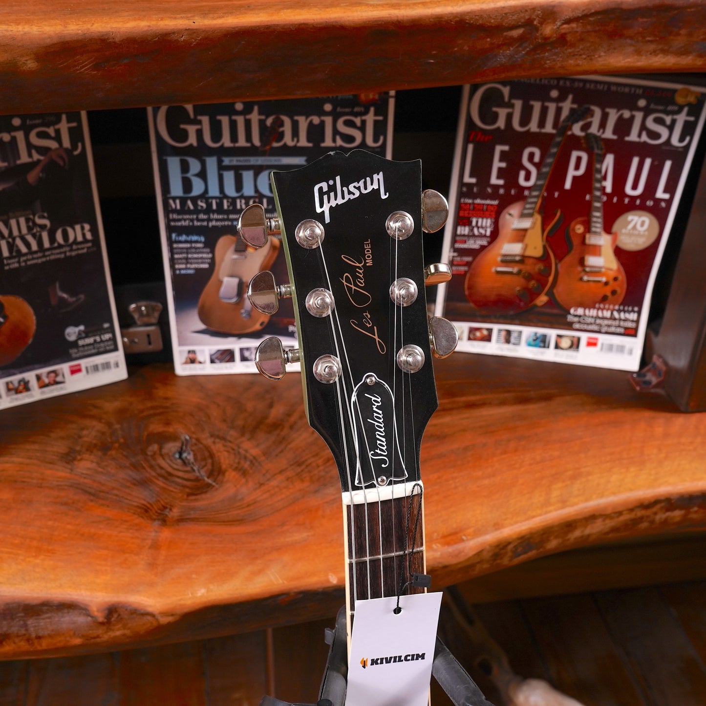 Gibson Les Paul Standard '60s Plain Top Exclusive Elektro Gitar - Olive Drab Gloss (2.El)