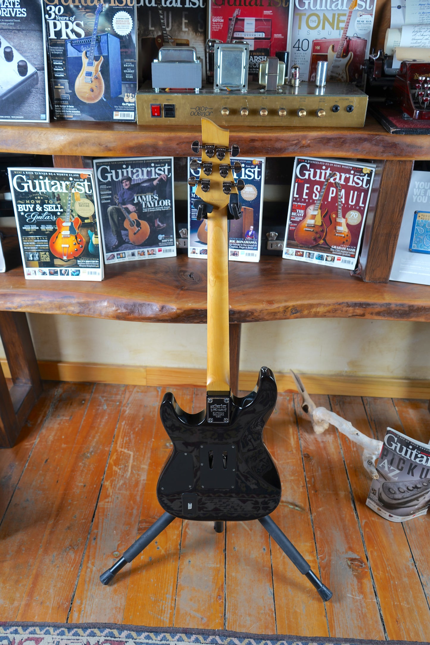 Schecter Damien Elite 6 FR Elektro Gitar - Trans Black Burst (2.El)